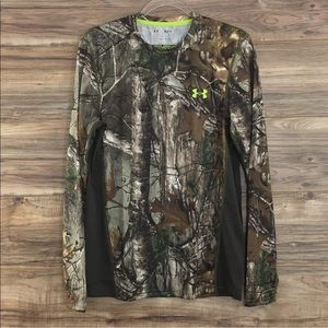 Under Armour Scent Control Mens Shirt Green Activewear Size M New